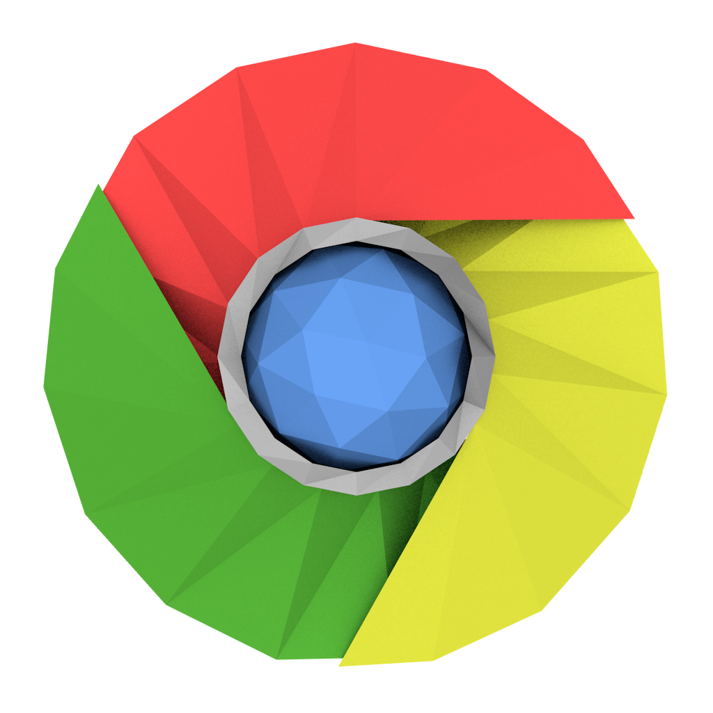 low poly google chrome icon by benwurth