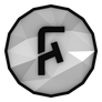 Low-poly FoldingText Icon