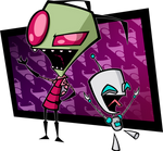 Invader Zim and Gir by FireyFlamy