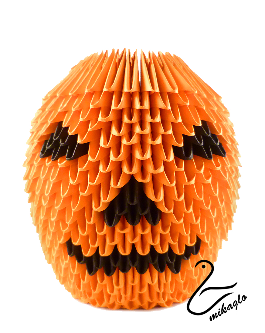 3d origami halloween pumpkin by Majka16g on DeviantArt