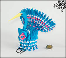 mikaglo Mini Peacock Origami 3d