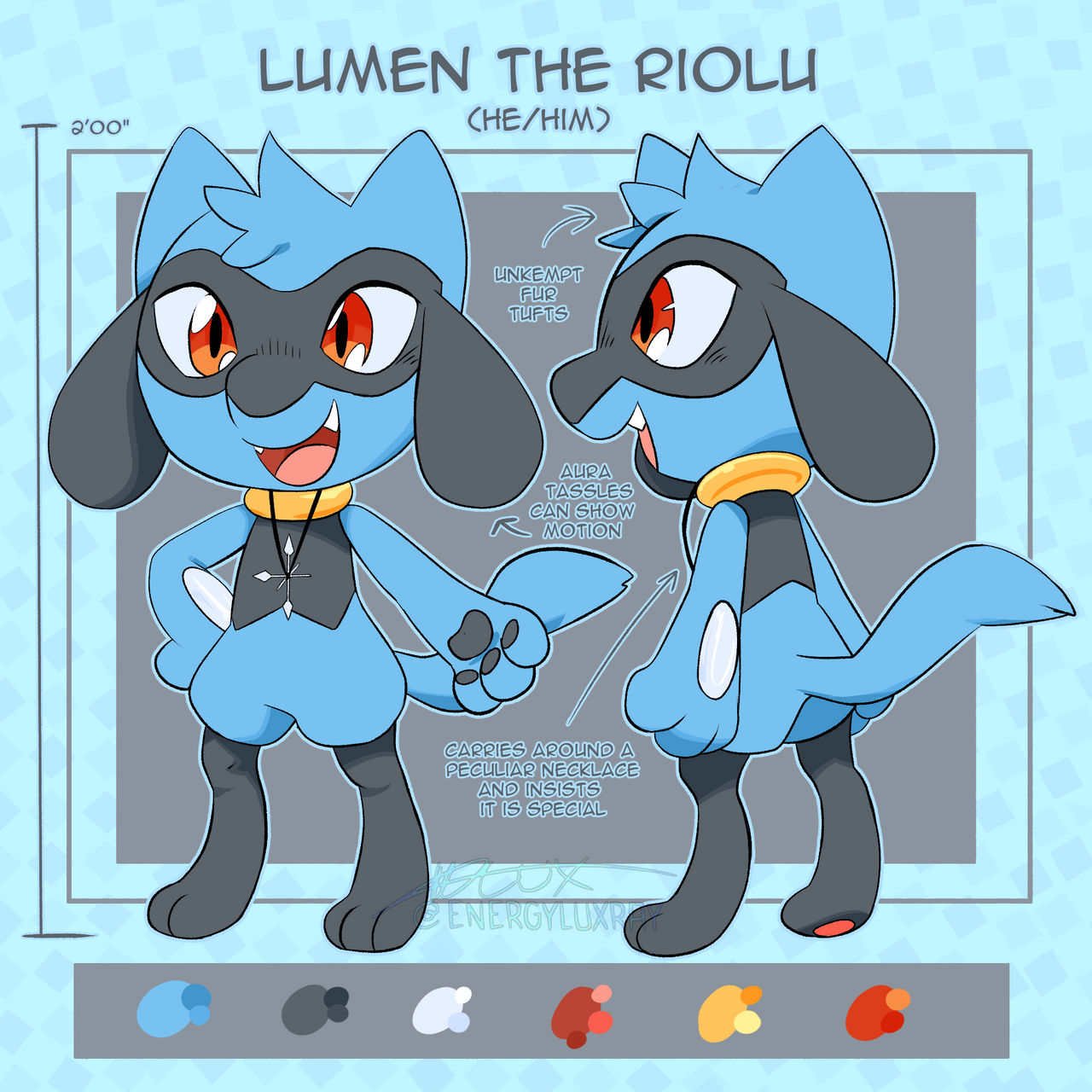 Starbound Riolu Lumen The Riolu by EnergyLuxray on DeviantArt
