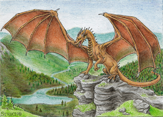 Dragon Mountains ACEO