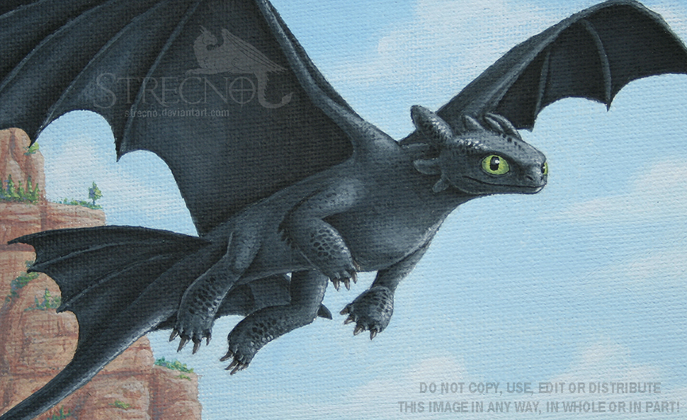 Toothless Fiying Flying Toothless - Detail by Strecno on DeviantArt