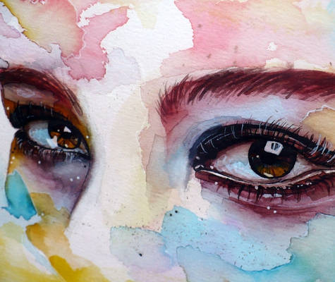 Watercolor eye study