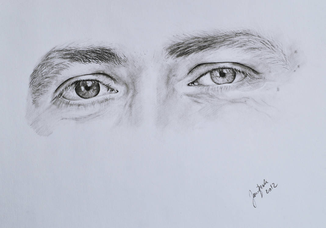 Eyes of a friend, charcoal exercise by jane-beata