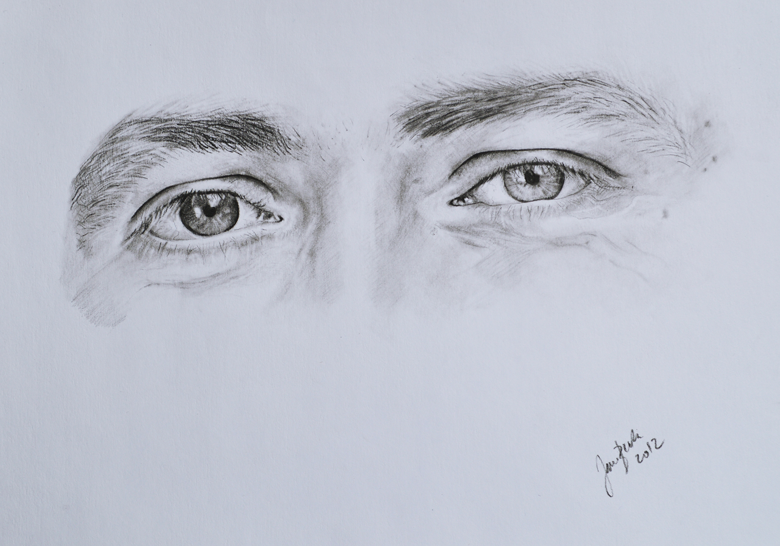Eyes of a friend, charcoal exercise by jane-beata