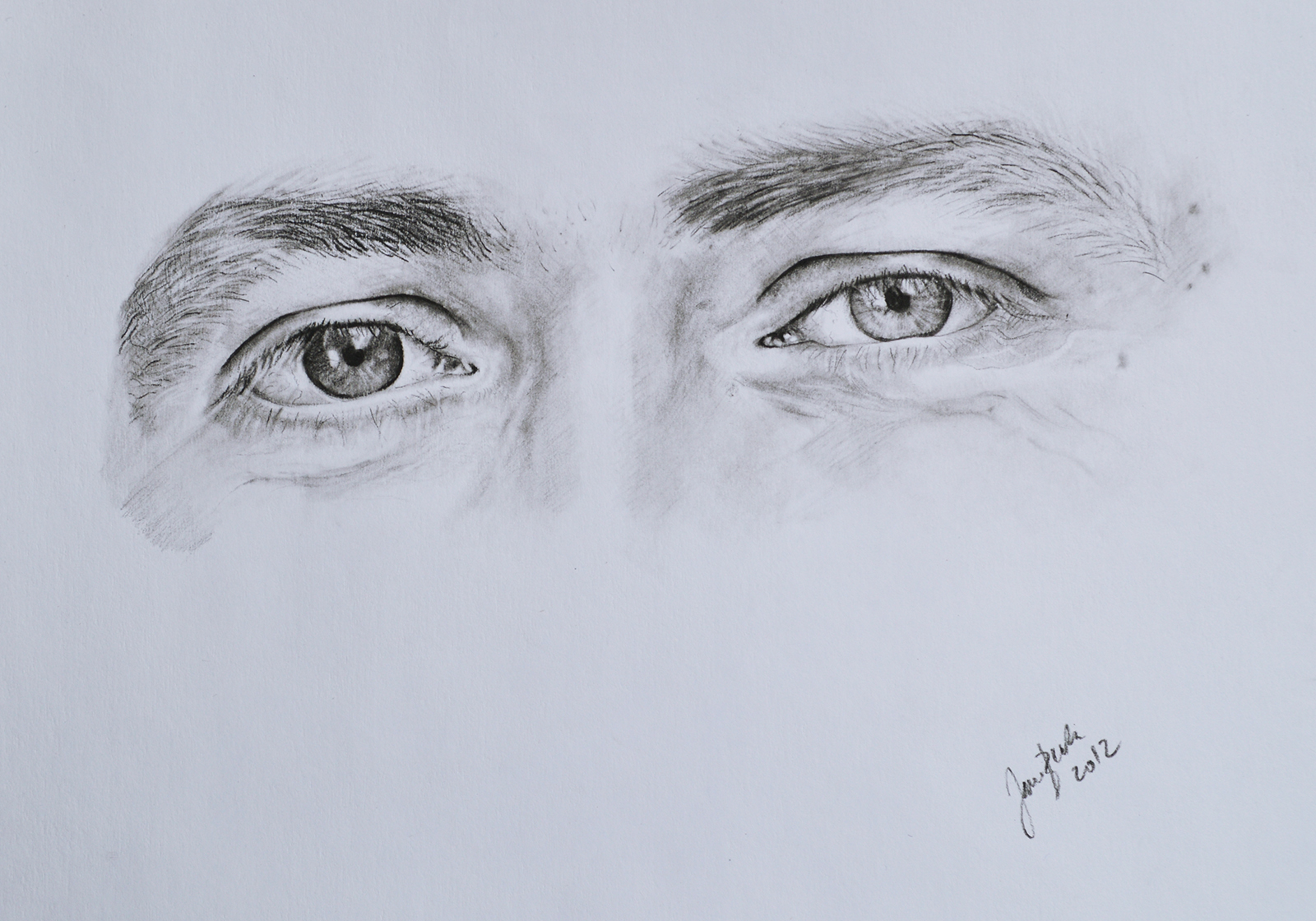 Eyes of a friend, charcoal exercise