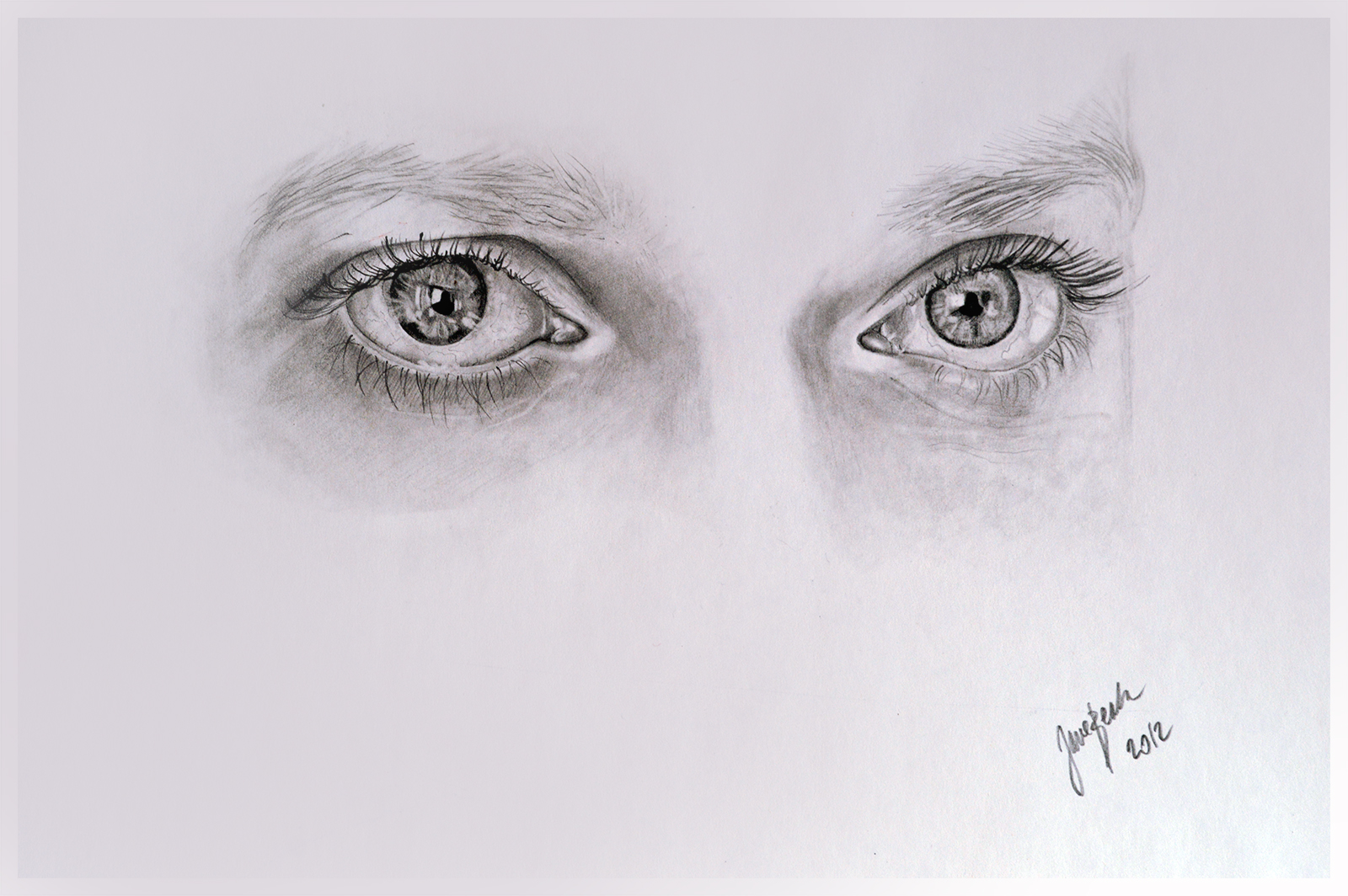 Graphite exercise, eyes of a friend