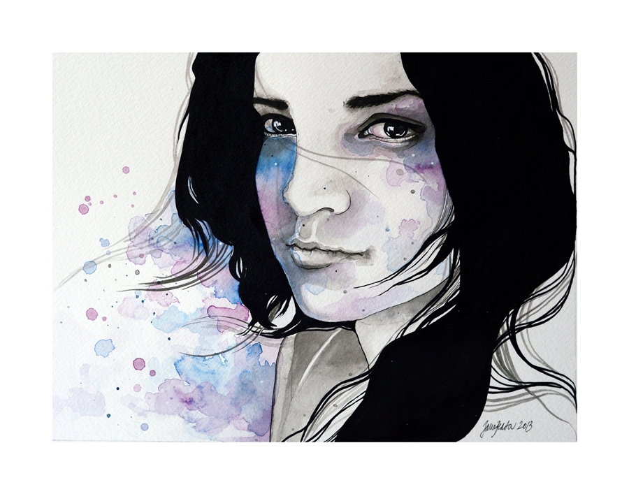 Diana, ink and watercolor portraiture - PLUS VIDEO by jane-beata Diana, ink and watercolor portraiture - PLUS VIDEO by jane-beata