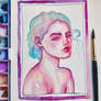 Watercolor portrait - painting small thumbnails