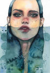 Siren, watercolor painting