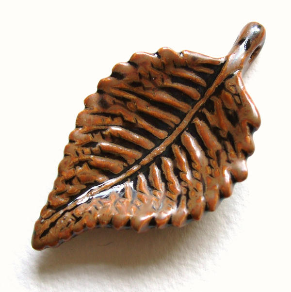 Autum Leaf Ceramic Pendant