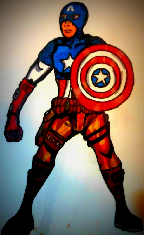 Captain America rough costume creative