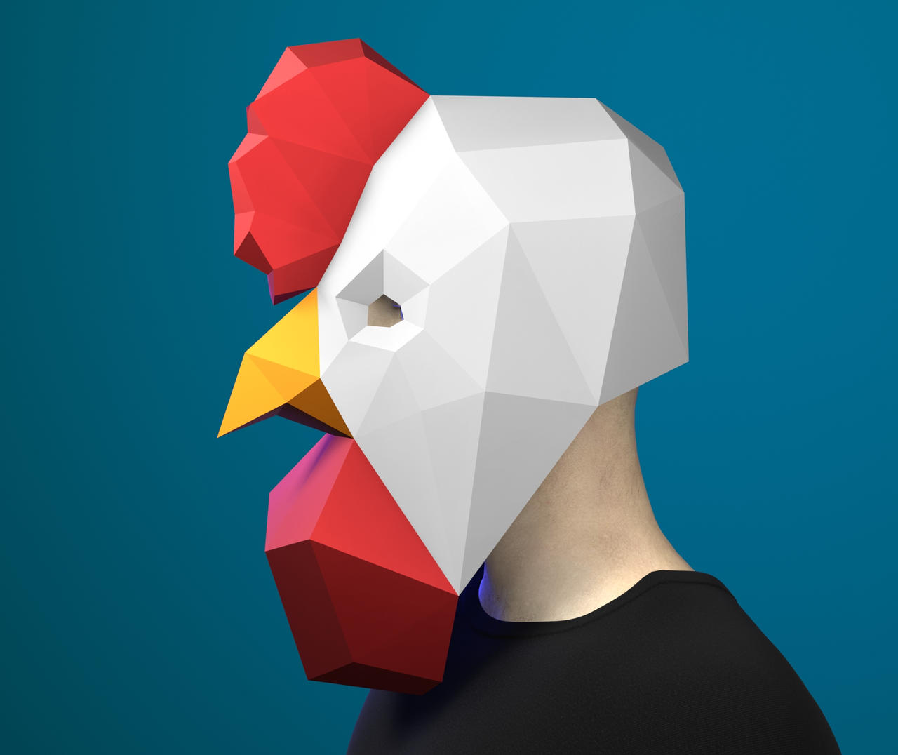 Chicken Mask papercraft by PapercraftTemplates on DeviantArt