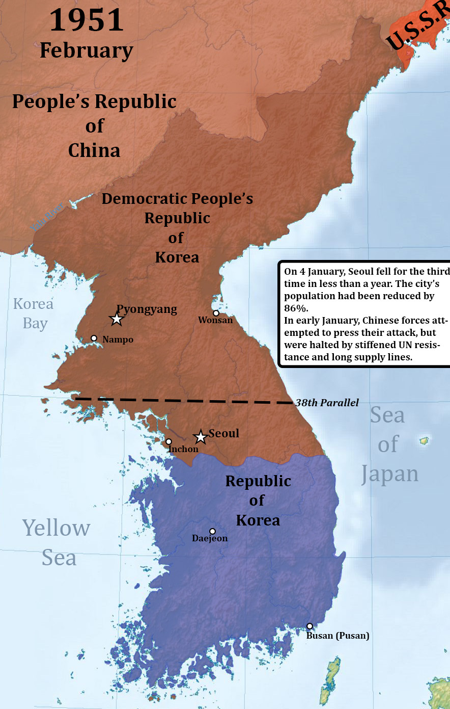 Parallel Korean Line Map Korean War Map 38th Parallel