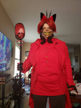 Alastor Hazbin Hotel cosplay ( with mask added )