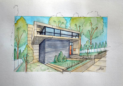 Watercolor Architecture 1