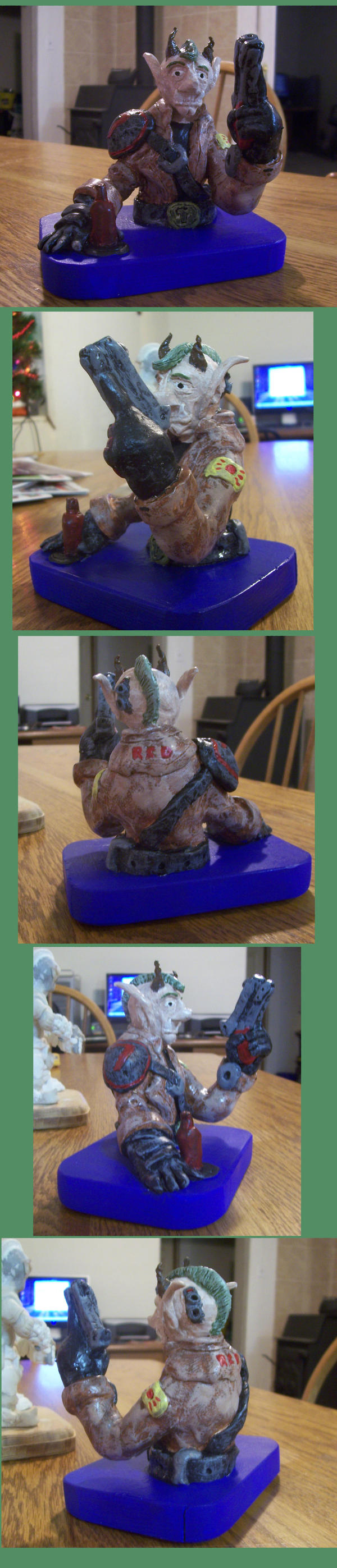 Troll Sculpture painted