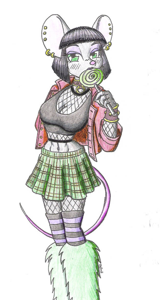 Gothy Punk Mouse Girl By Datroll On Deviantart