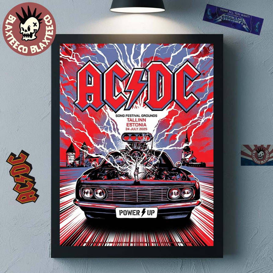 ACDC Tallinn PWR UP Tour Poster Estonia 2025 by BlaxteecoShop on DeviantArt