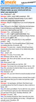 Sherlock Omegle Shenanigans: Sherlock/Moriarty?!?