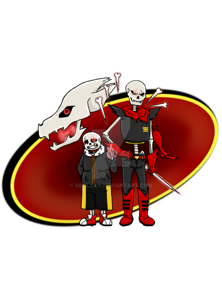 Underfell Sans and Papyrus by SierLeAn on DeviantArt