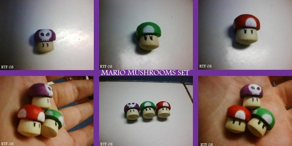 Mario Mushrooms Woodcraft Set