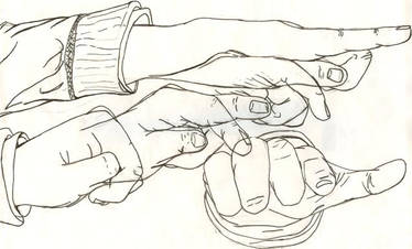 hands, hands and sleeve