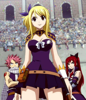 Lucy, Natsu and Erza - Fairy Tail