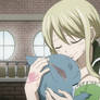 Lucy hugging Happy - Fairy Tail ep 239