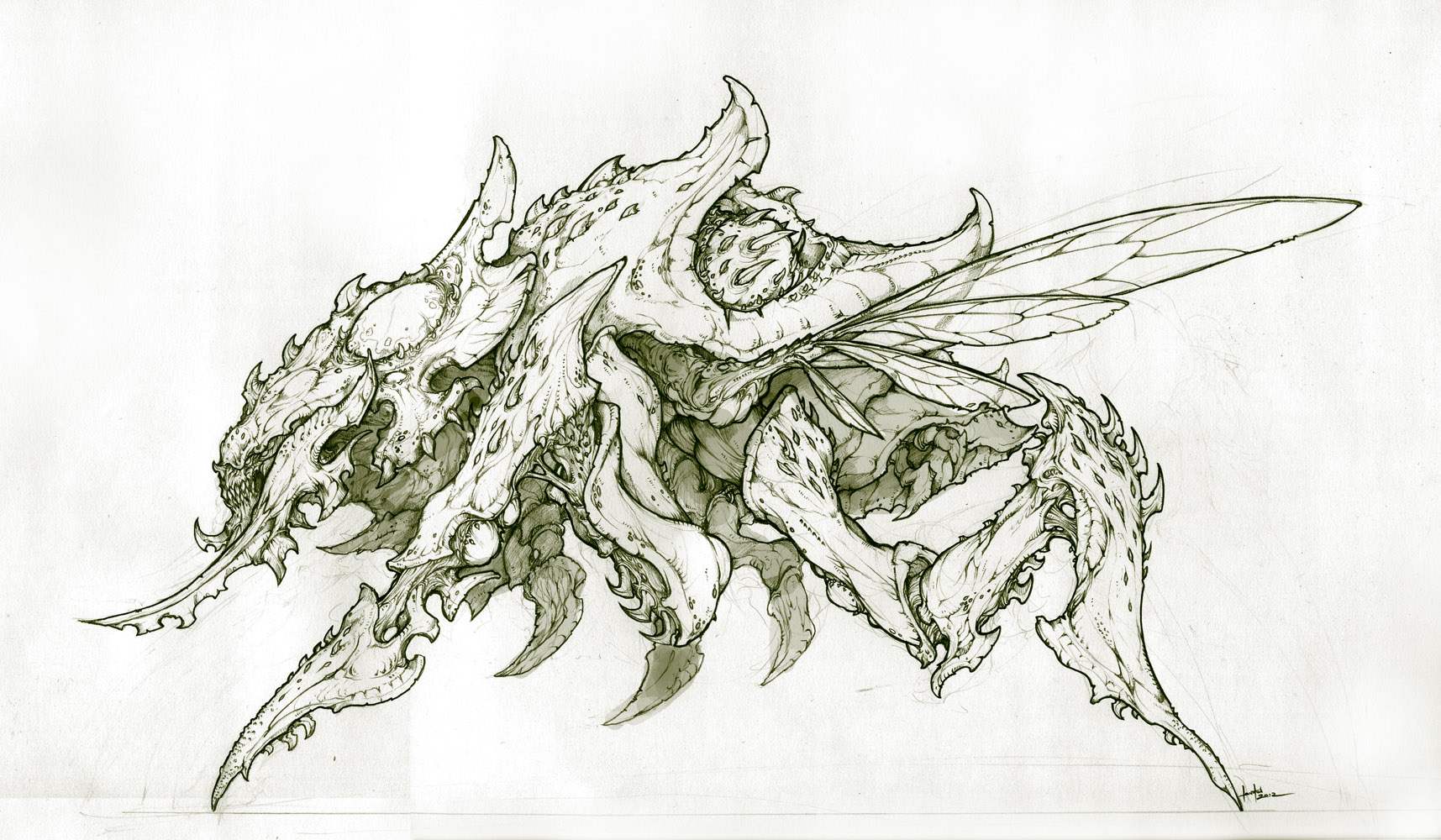 Zerg - Nydus Guardian Lineart