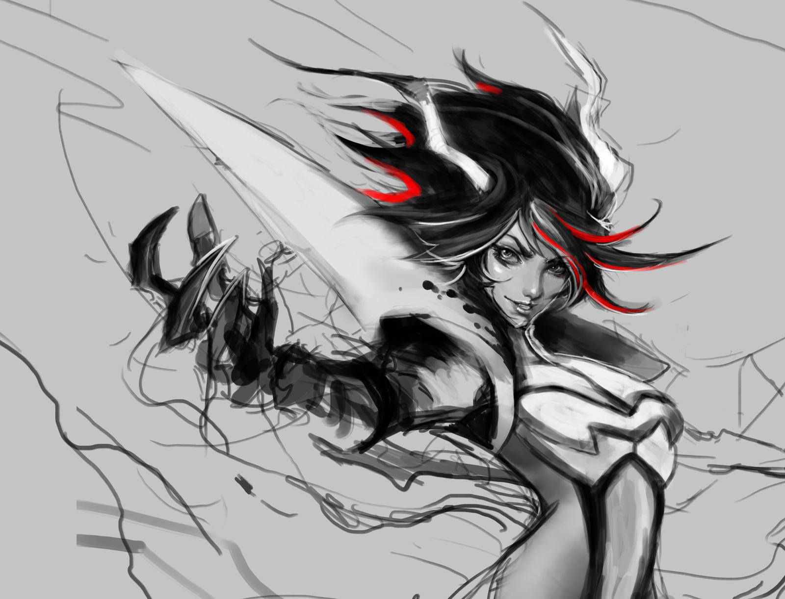 Junketsu ryuko greyscale test