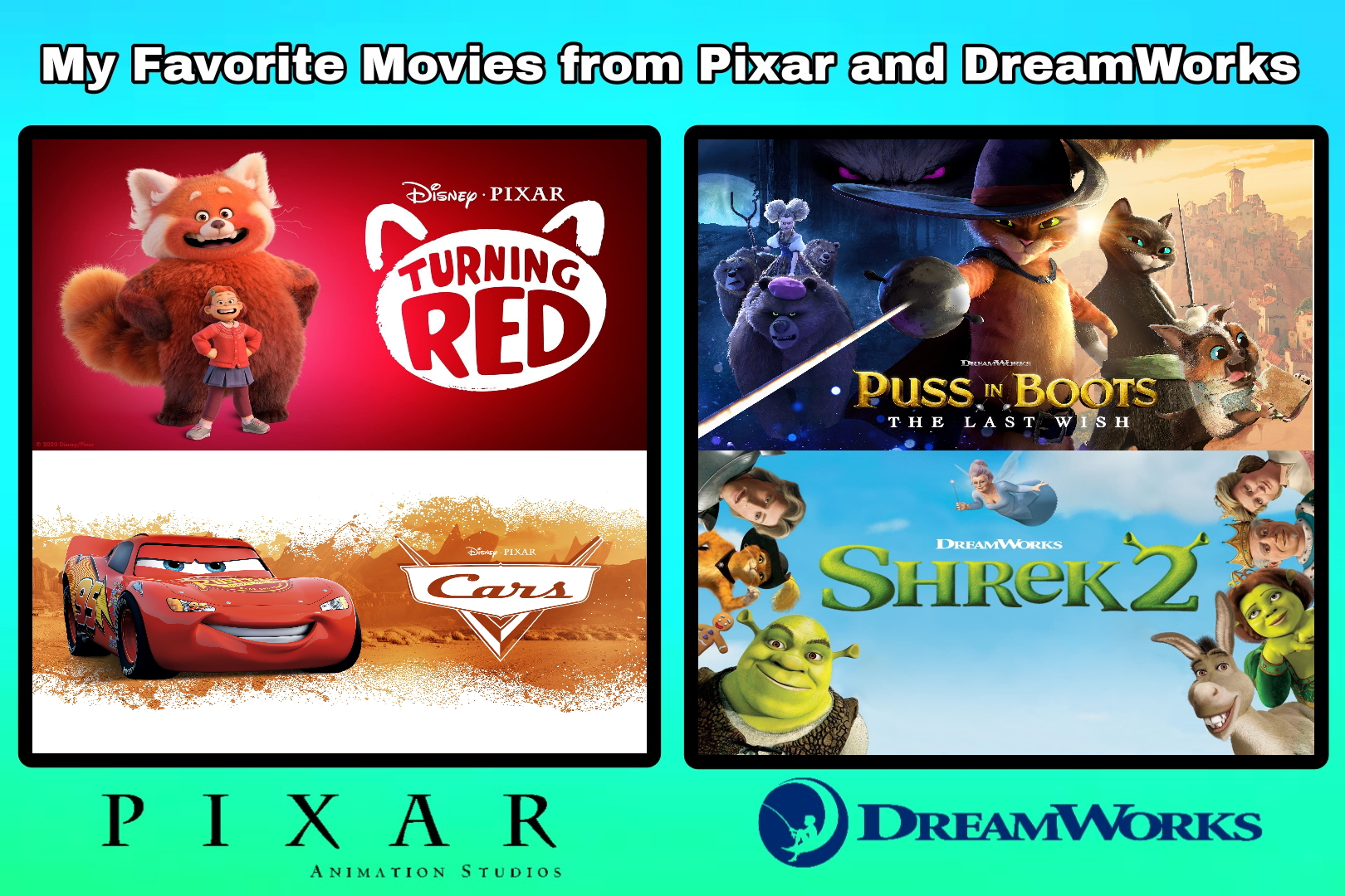 My Favorite Movies From Pixar/DreamWorks by DudePivot47 on DeviantArt