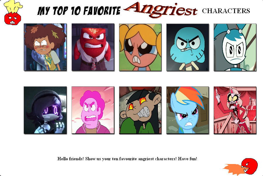 Angry Character Names My Top 10 Favorite Angriest Characters by DudePivot47 on DeviantArt