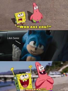 Spongebob And Patrick Meets Sonic