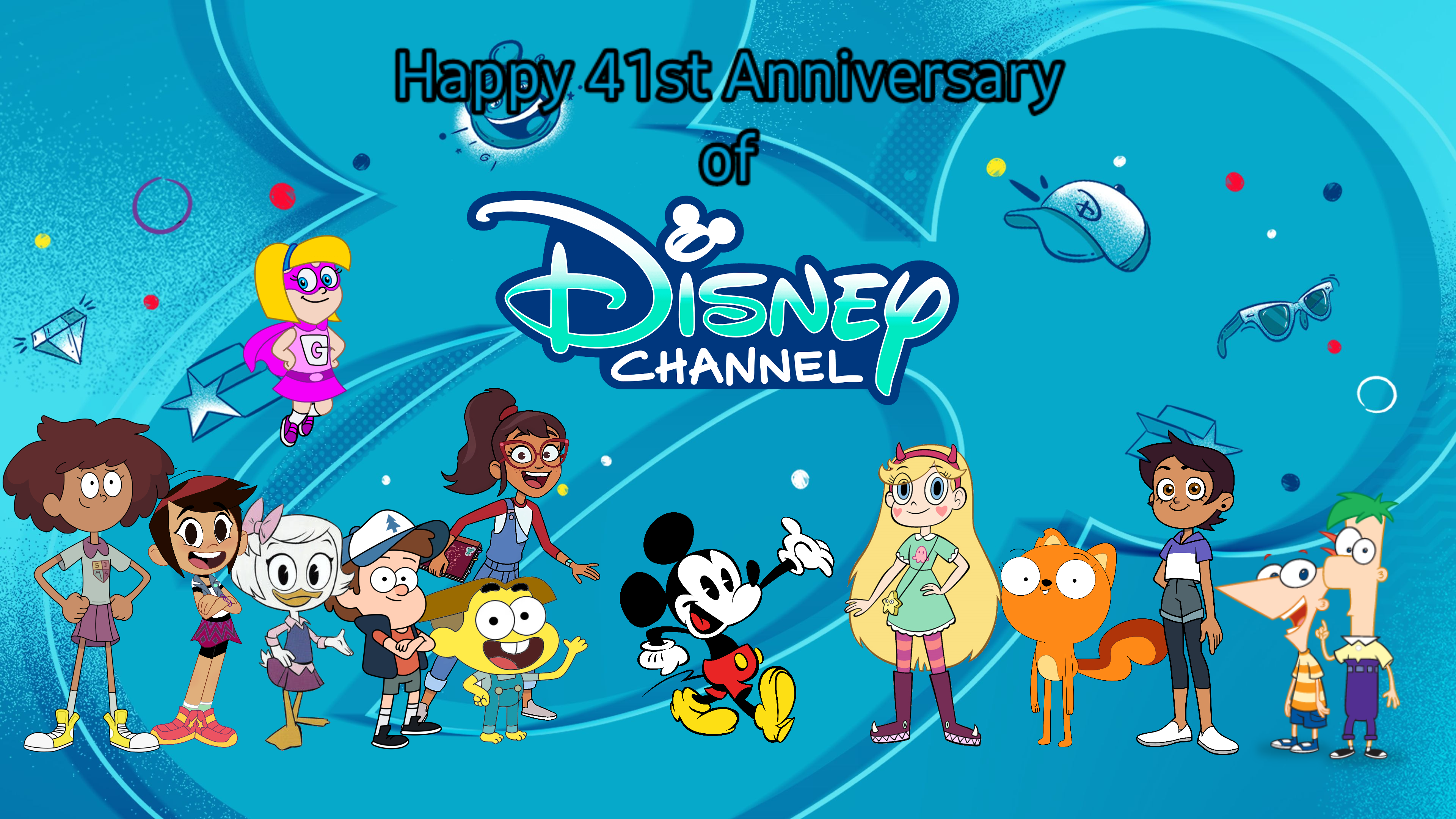 Channel V Deviantart Happy 41st Anniversary of Disney Channel by DudePivot47 on DeviantArt