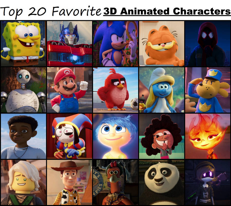 3d Sticker Characters My Top 20 Favorite 3D Animated Characters by DudePivot47 on DeviantArt