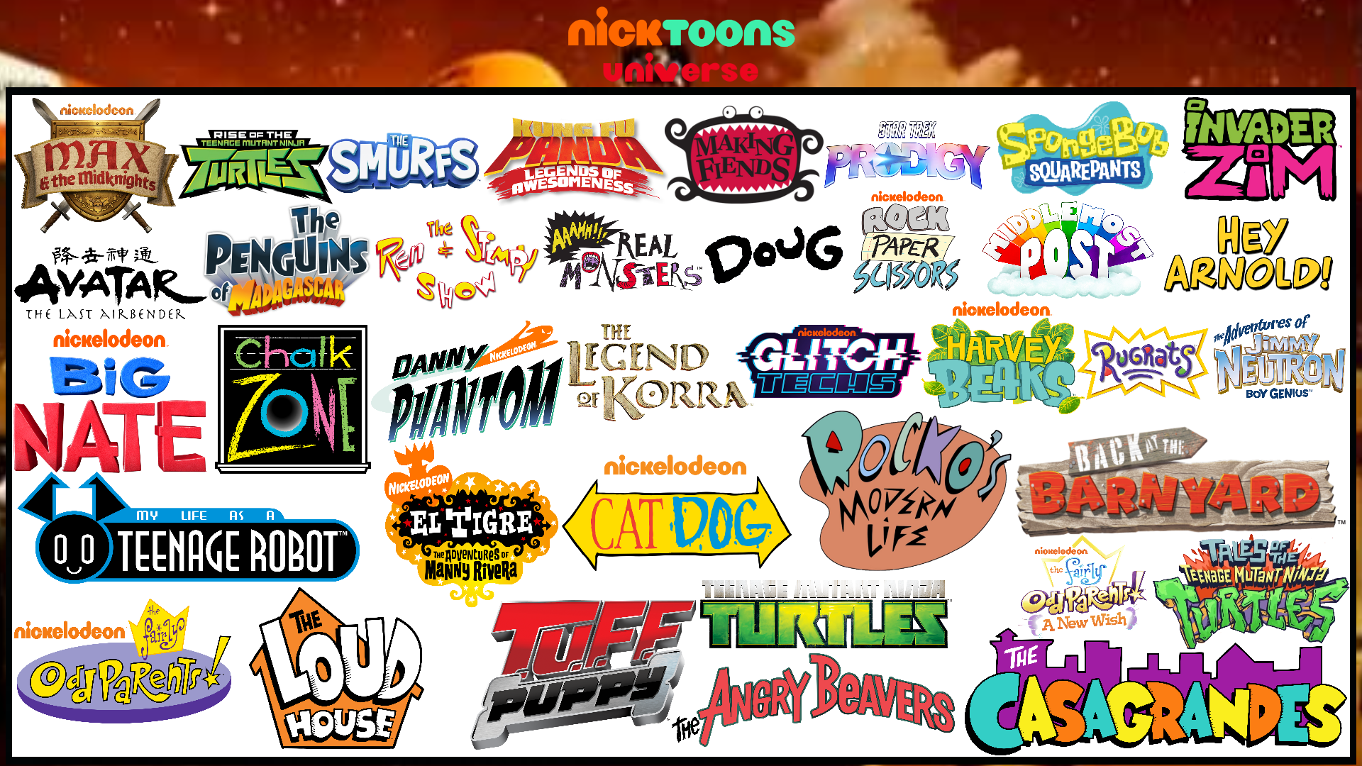 Nicktoons Patterns My Own NickToons Universe by DudePivot47 on DeviantArt