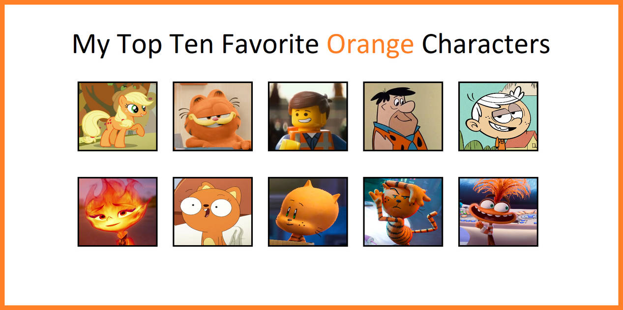 Code Orange Characters My Top 10 Favorite Orange Characters by DudePivot47 on DeviantArt