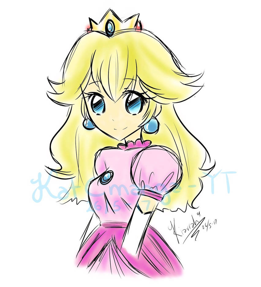 Doodle of Princess Peach by KatCmanga on DeviantArt