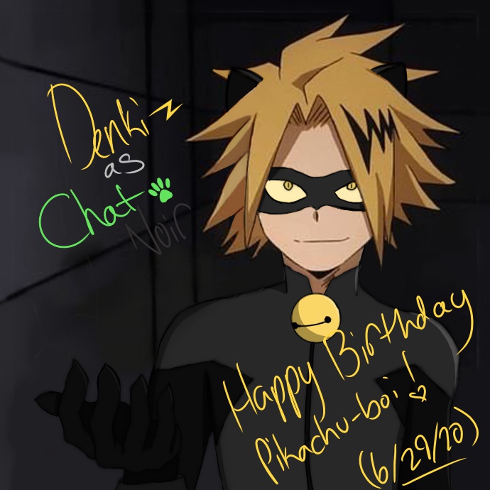 Denki As Chat Noir Happy Birthday Again By Fantasyroseartz On Deviantart Denki As Chat Noir Happy Birthday Again By Fantasyroseartz On Deviantart