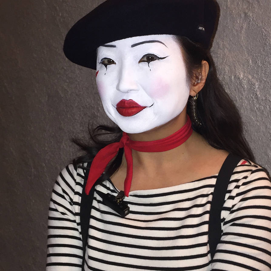 Wearing Mime Makeup By Shironuri