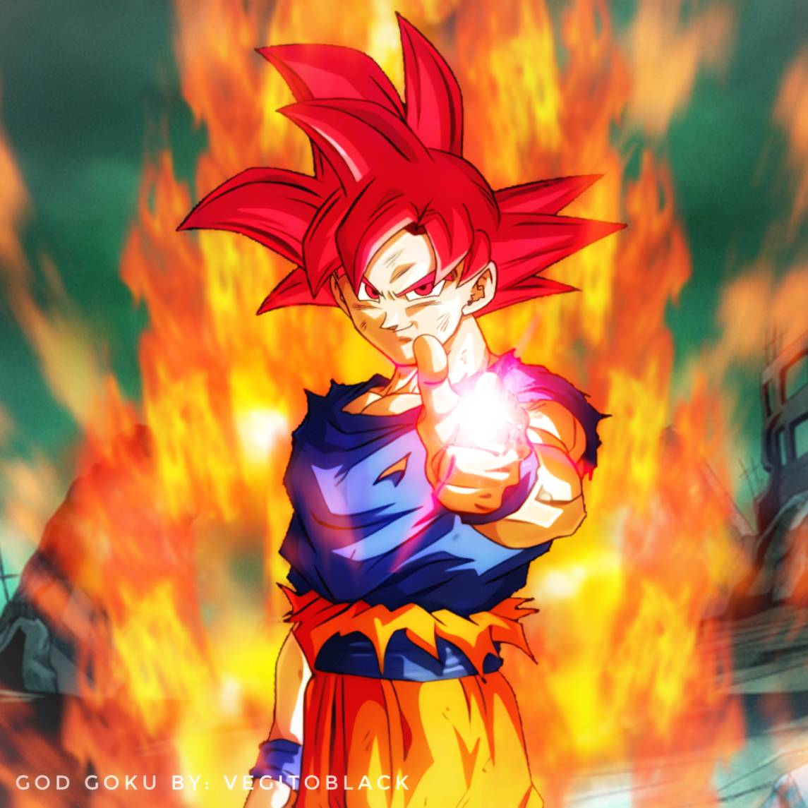 Super Saiyan 2 Goku with aura by vegitoblackgreen on DeviantArt
