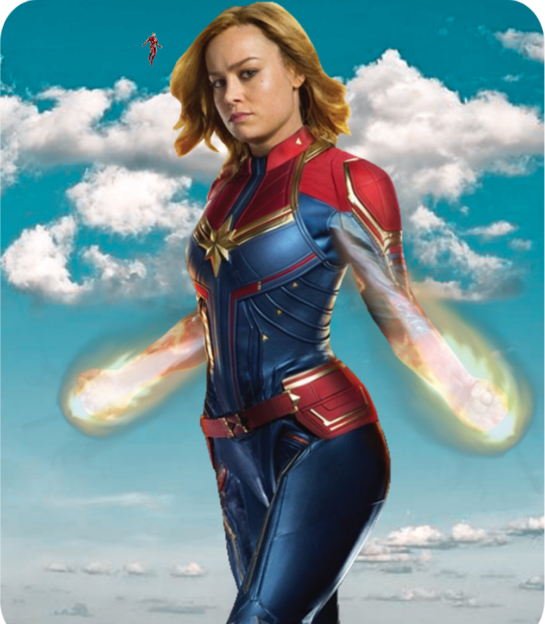Giantess Captain Marvel with Iron Man by delacroi on DeviantArt