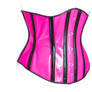 Pink fluo w black bones corset