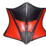 Underbust corset red+black H