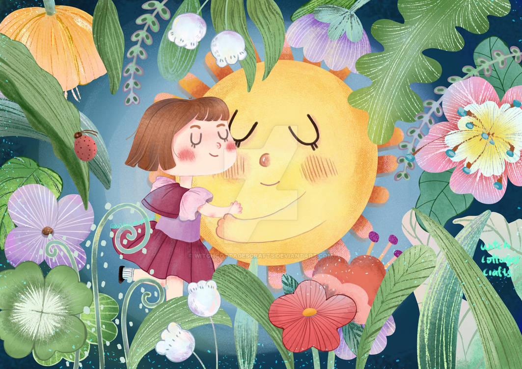 Hugging the sun by WitchCottagesCrafts on DeviantArt