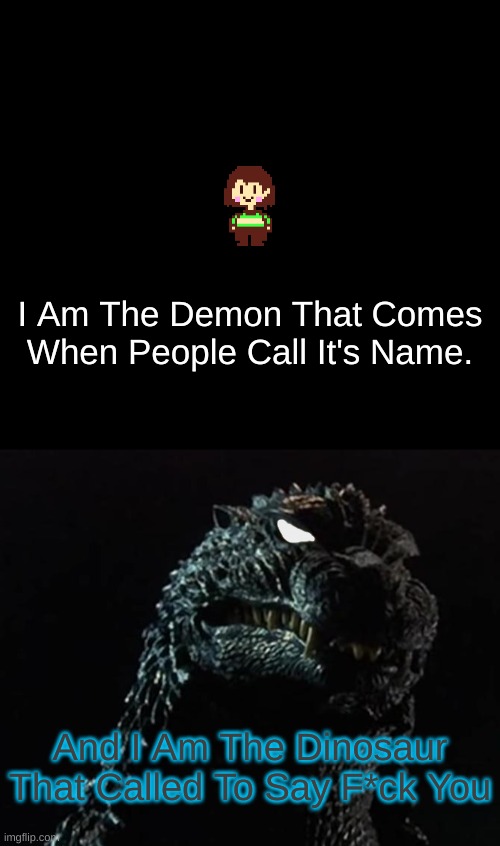 Godzilla Call Godzilla Calls Chara by GhostShark4449 on DeviantArt