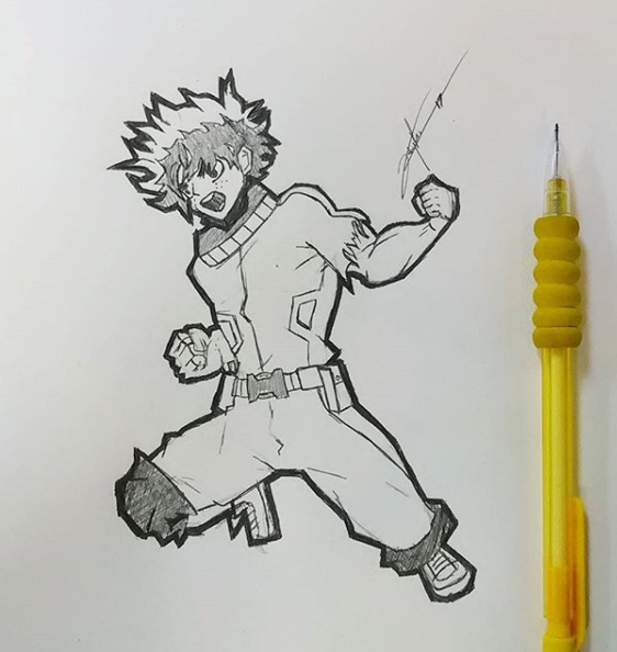 Deku Drawing My Hero Academia by CrateHeadDesigns on DeviantArt
